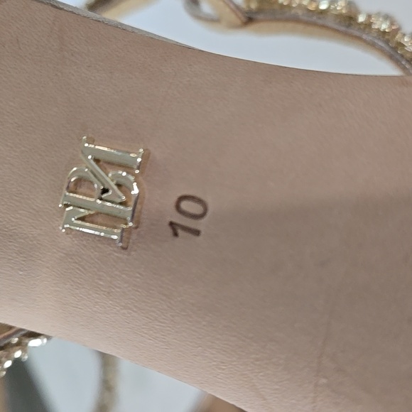 Badgley Mischka Galia Crystal Ankle Strap Evening Bridal Strappy Heels Size 10 - Picture 8 of 12